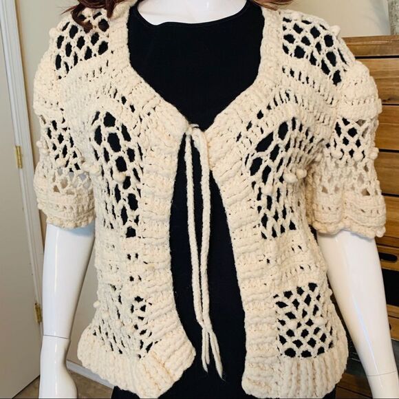 Vintage Hand Knitted Sweater Vest Size M/L - Picture 7 of 10